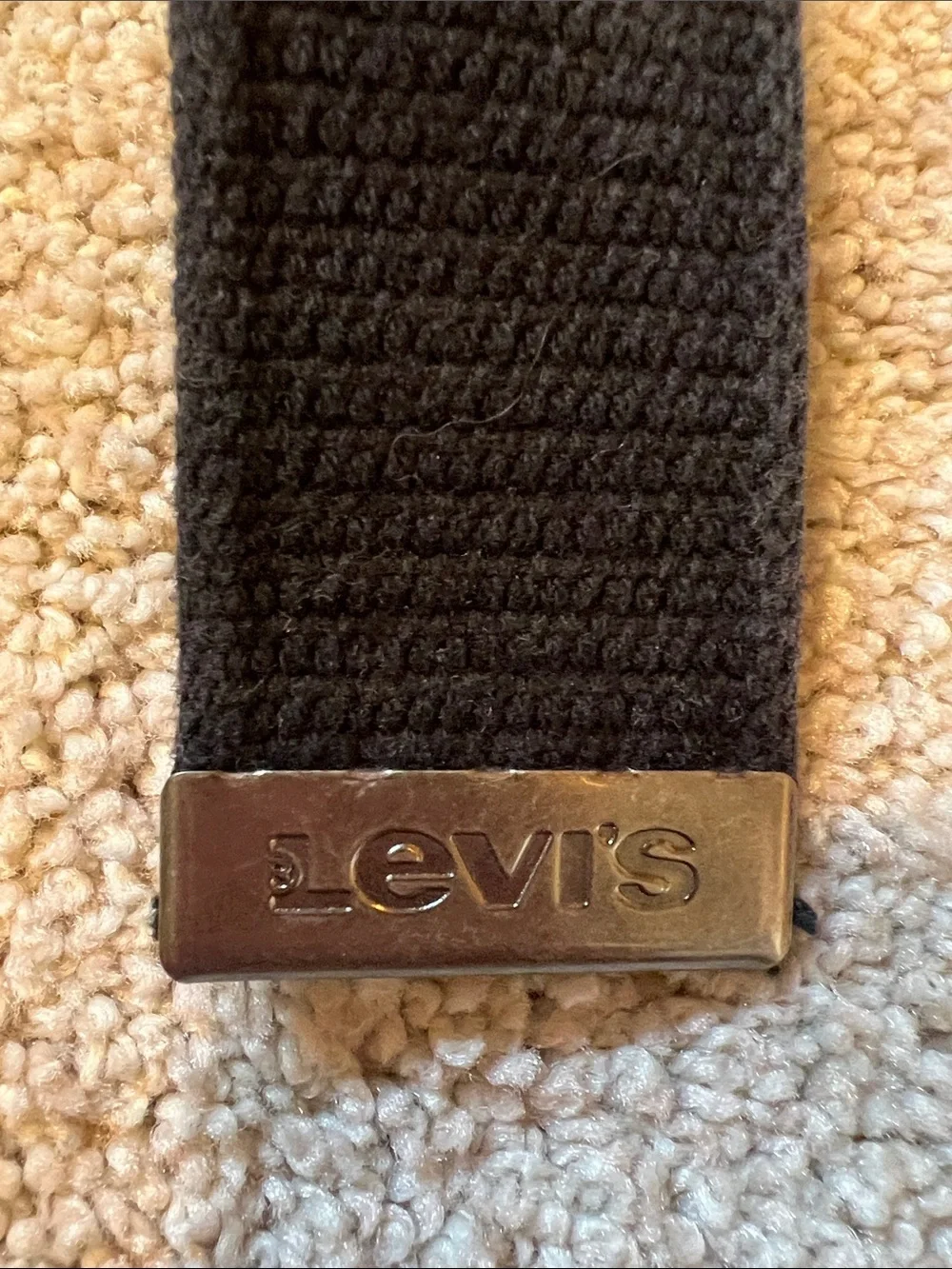 Levi's Blue Belt with Brushed Silver Buckle